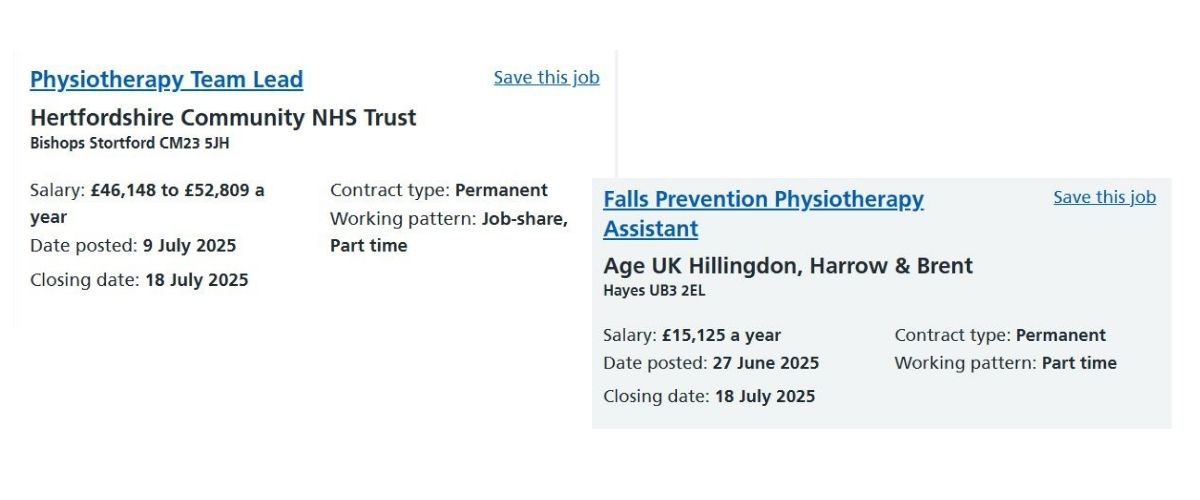NHS Salaries for Physiotherapists
