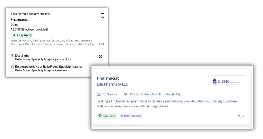 Pharmacist Jobs in Dubai