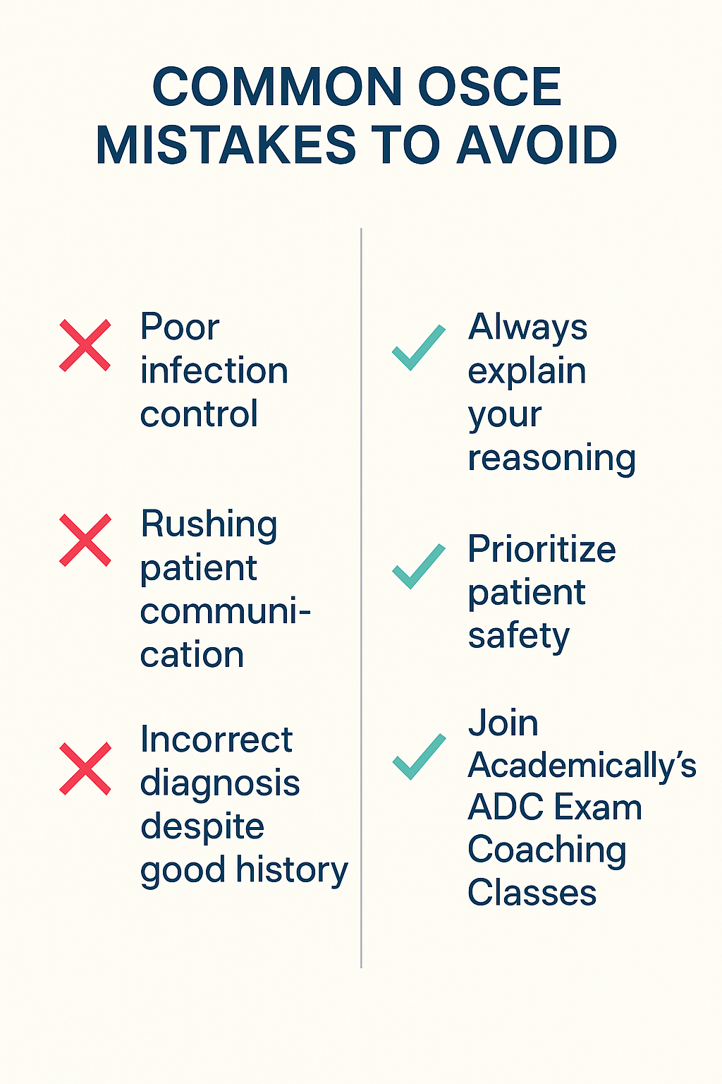 common osce mistakes to avoid